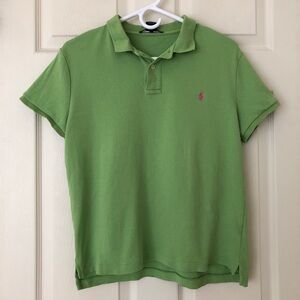 Ralph Lauren Sport Polo Shirt Lime Green Size XL Slim Fit